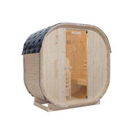 OUTDOOR SAUNA CUBE M - M - Braun, Holz (192.8/194/120cm) - Home Deluxe