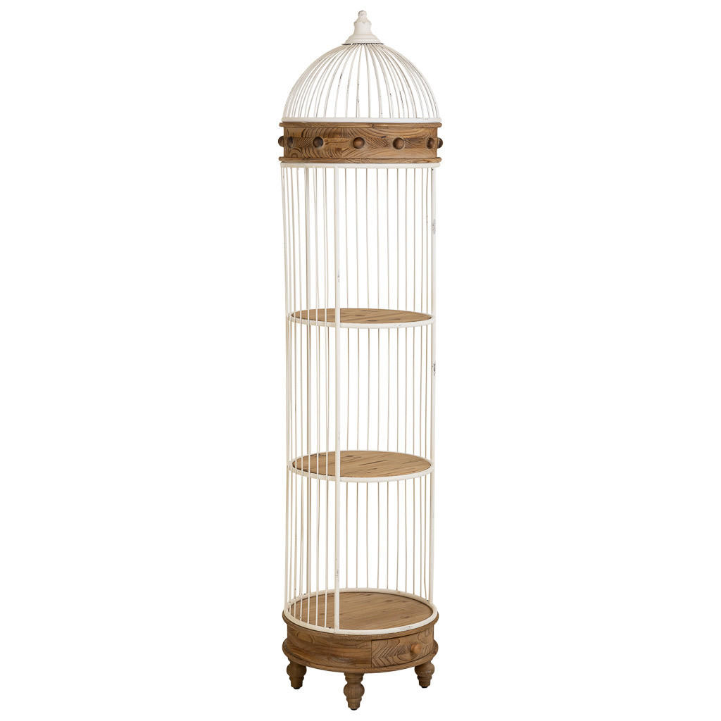 REGAL aus Holz und Metall 40x40x176 cm - Braun, Metall (40/176/40cm) - Wanderlust