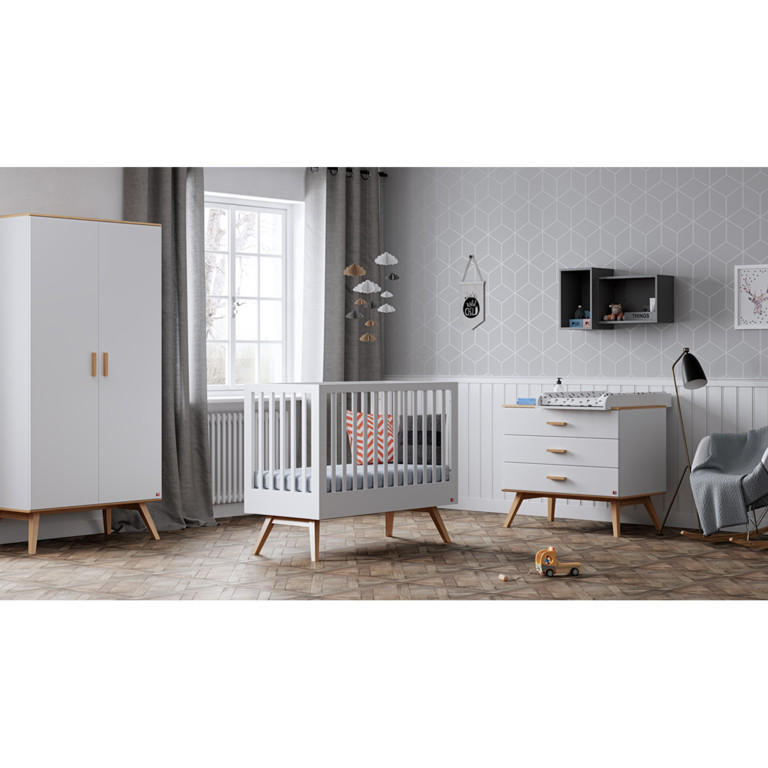 Thumbnail - Petits-meubles Babyzimmer, Weiß, Holzwerkstoff, 124.4x98.6x64.8 cm, Babymöbel, Babyzimmer-Sets