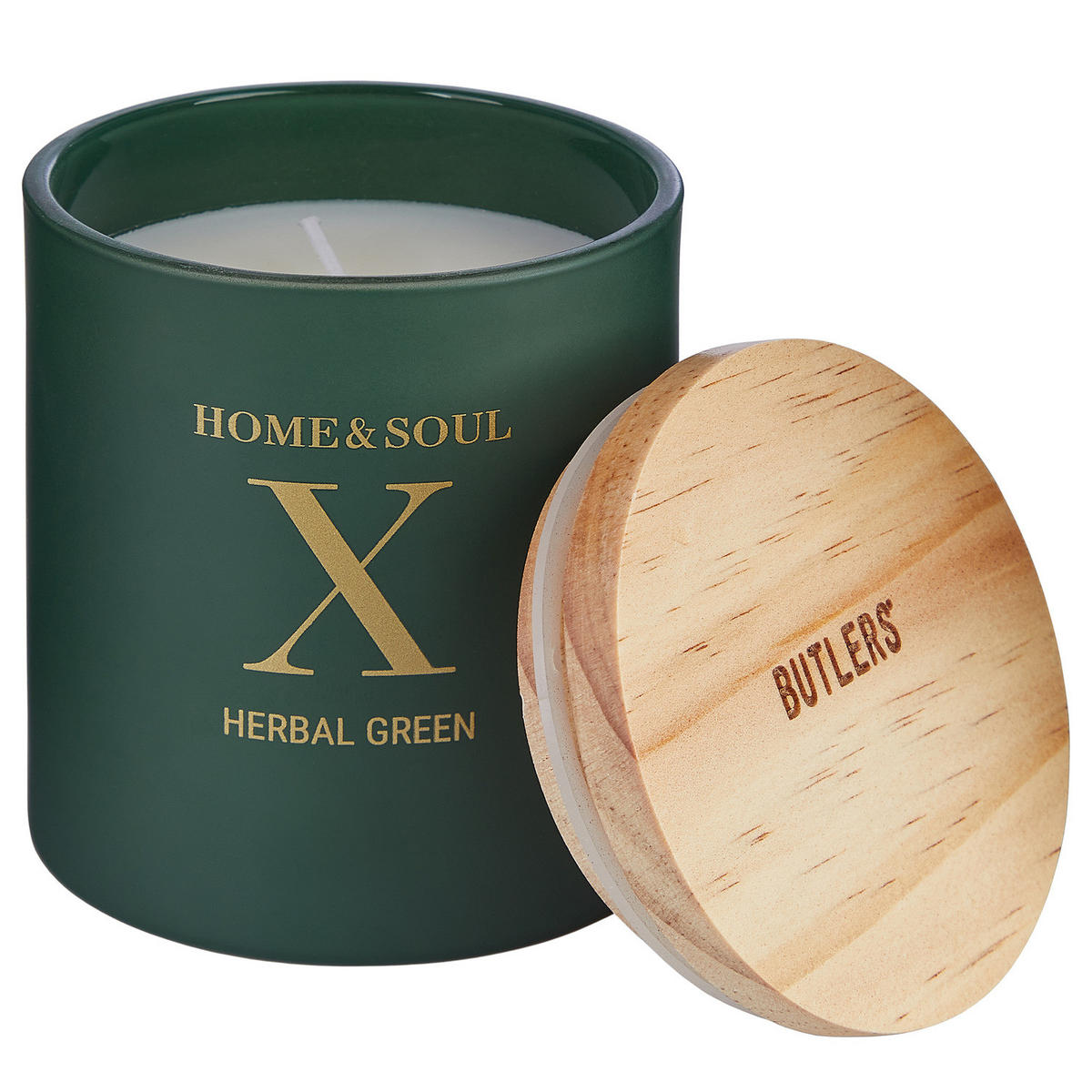 DUFTKERZE Home & Soul Herbal Green - Grün, Naturmaterialen (9cm) - Butlers
