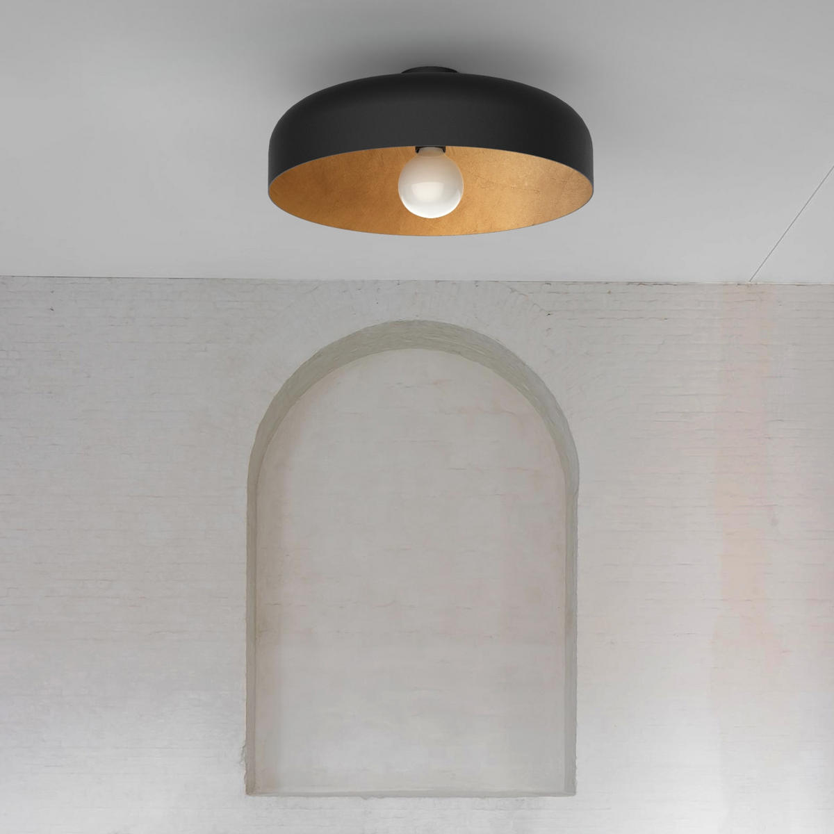 DECKENLEUCHTE Tuzzi - Goldfarben, Metall (40/40/12cm) - Lumicom