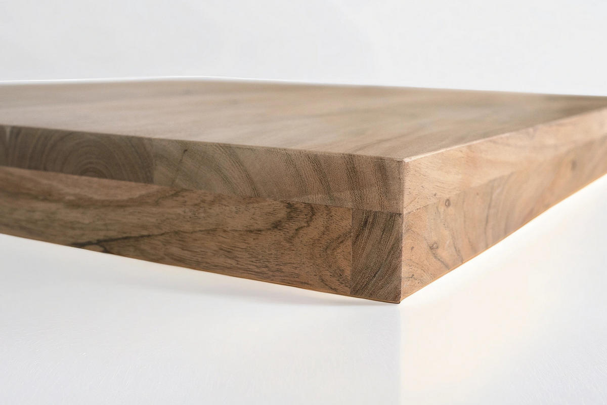 ESSTISCH RIO - Beige/Schwarz, Holz/Metall (80/80/77cm) - SAM
