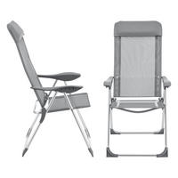KLAPPSTUHL-SET 2 TLG. Errenteria - Hellgrau, Textil/Metall (57/109/67cm) - [en.casa]