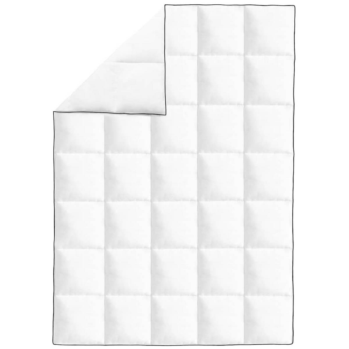 WINTERDECKE 155/220 cm aus Entenfedern, Polyester Weiß 1900 g Schwer - Weiß, Textil (155/220cm) - vidaXL