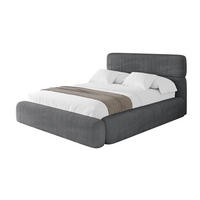 POLSTERBETT mit Bettkasten und Lattenrost, Boxbett ohne Matratze - ENORA 120x200 Dunkelgrau - Anthrazit, Holzwerkstoff/Textil (120/200cm) - ALTDECOR