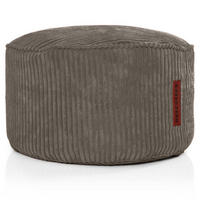 SITZSACK-HOCKER Pouf "Cord" 45x25cm - Anthrazit, Textil (45/25/45cm) - Green Bean