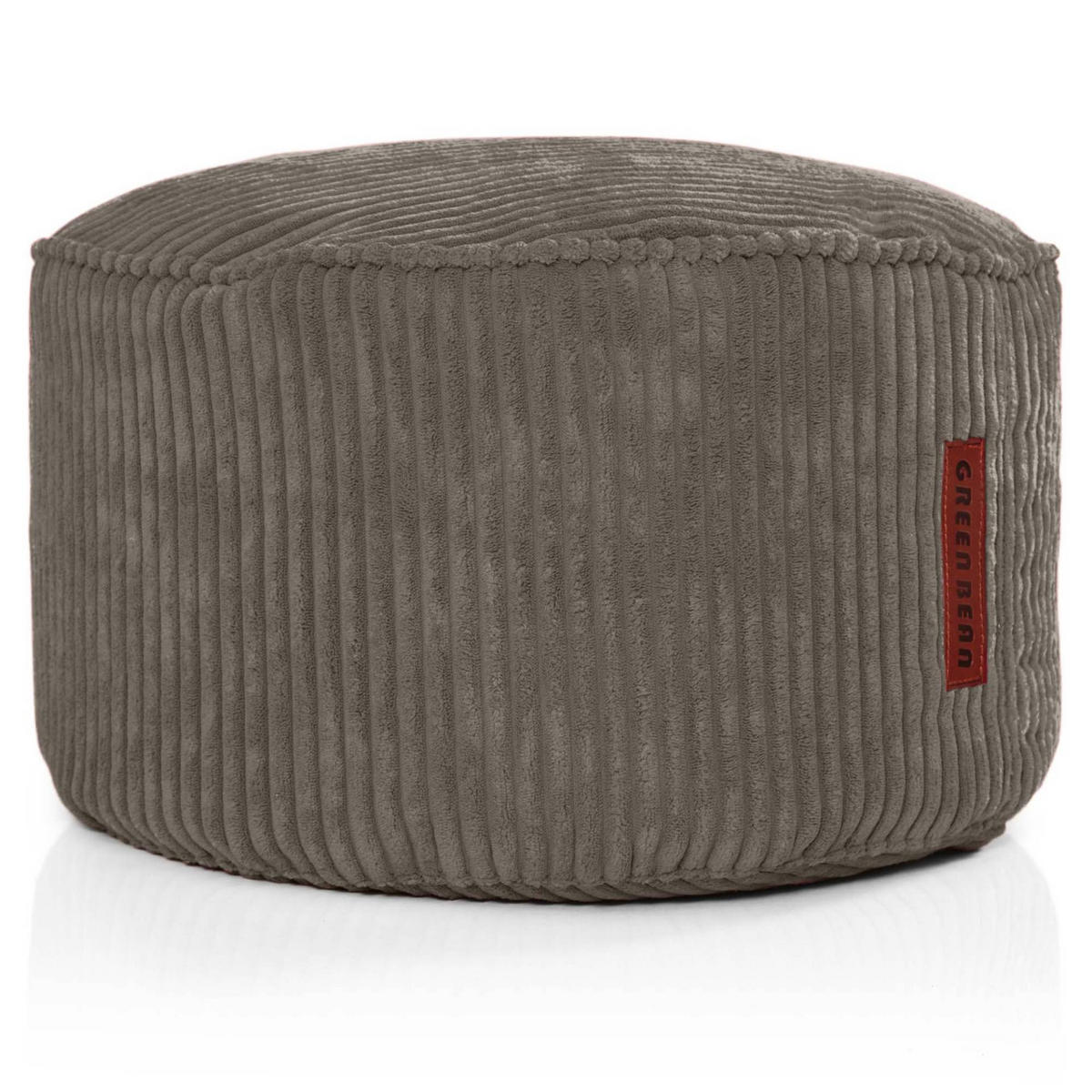 SITZSACK-HOCKER Pouf "Cord" 45x25cm - Anthrazit, Textil (45/25/45cm) - Green Bean