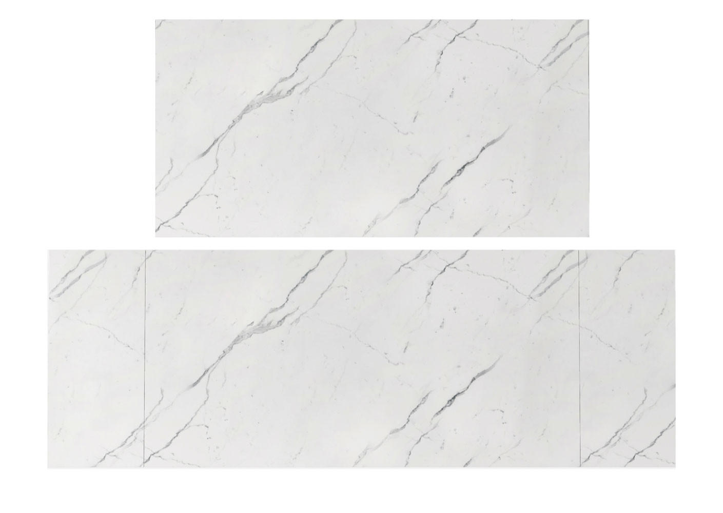 ESSTISCH Westin Weiß Marmor / Schwarz Matt 180-260 / 90 / 77cm - Schwarz/Weiß, Holz/Keramik (90/260/77cm) - Feldmann-Wohnen