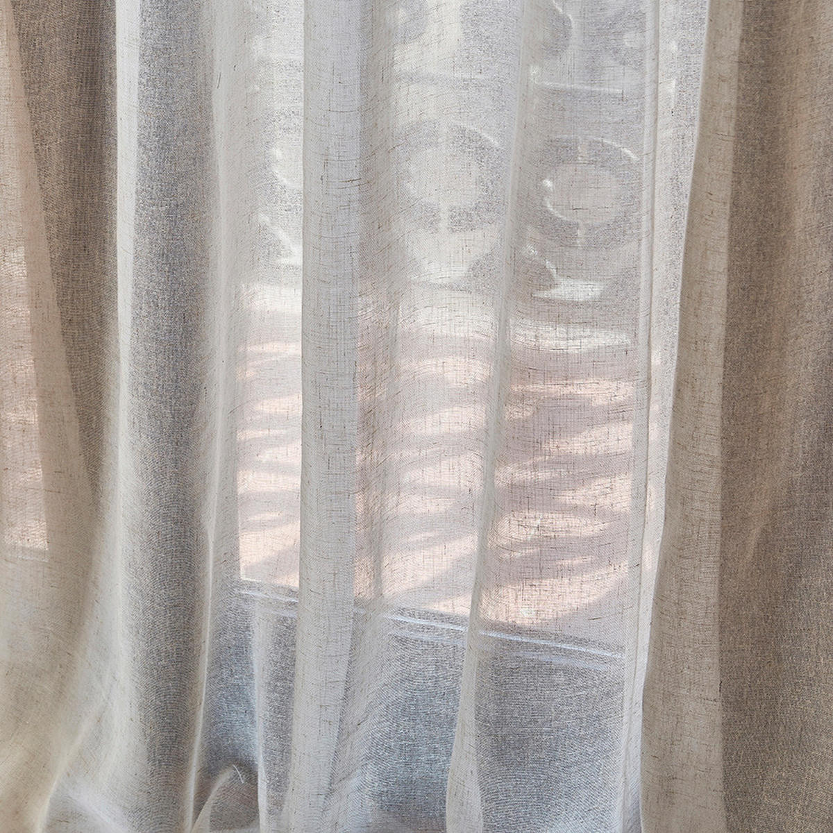 VORHANG MIT ÖSEN – lichtdurchlässig Beige 280X300 - Beige, Kunststoff (280/300cm) - STORESDECO