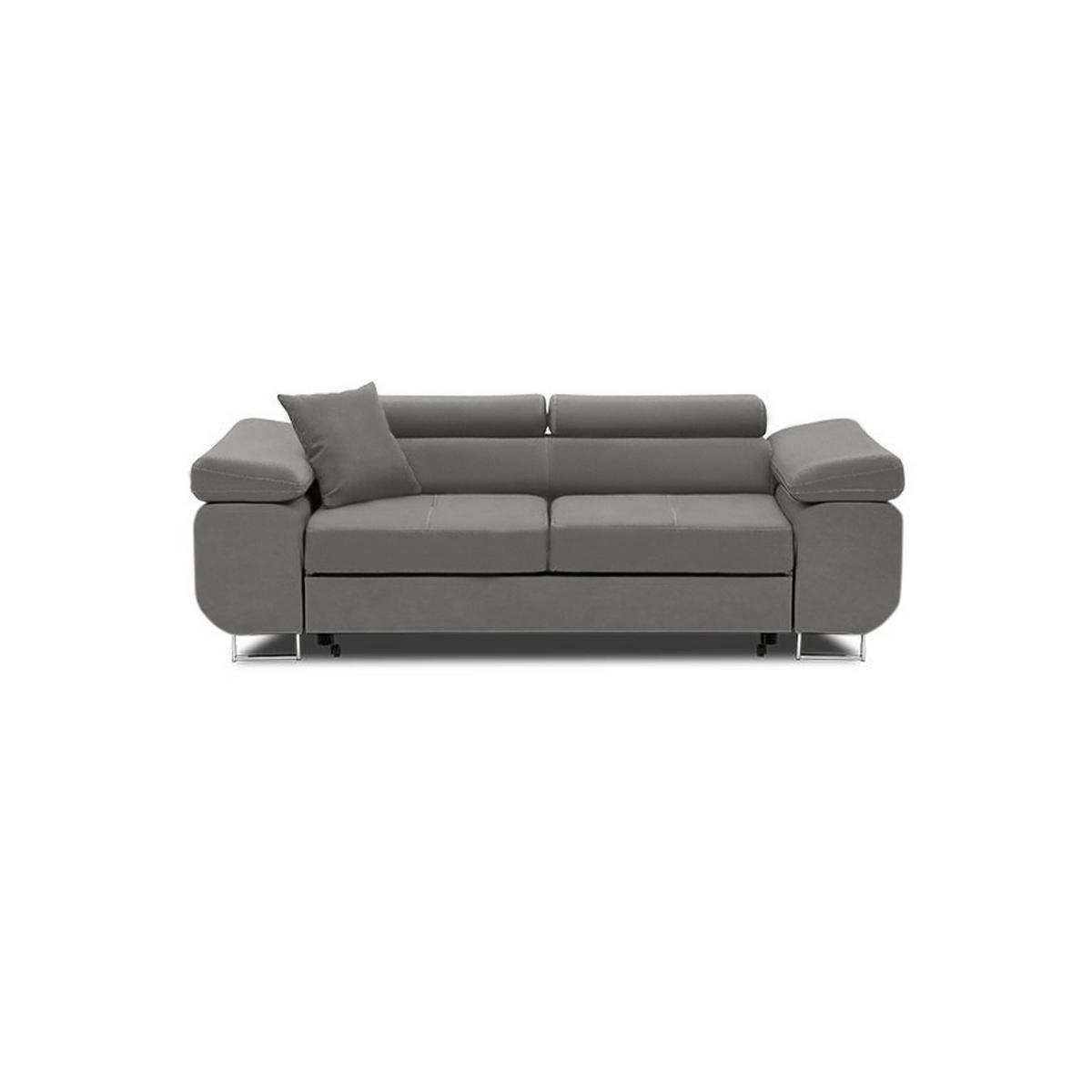 SOFA 2-SITZER MIT SCHLAFFUNKTION RIGATTO Grau - Grau, Textil (100/71/209cm) - Mebligo