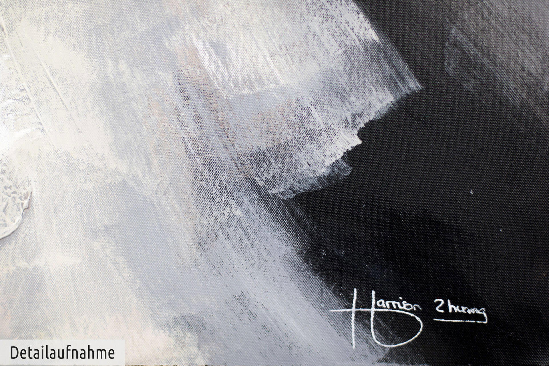 ACRYLBILD HANDGEMALT 60/120 cm - Schwarz, Holz/Textil (1.74/120cm) - KUNSTLOFT