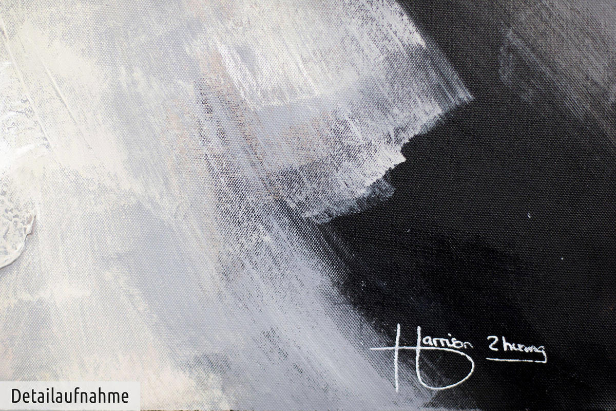 ACRYLBILD HANDGEMALT 60/120 cm - Schwarz, Holz/Textil (1.74/120cm) - KUNSTLOFT