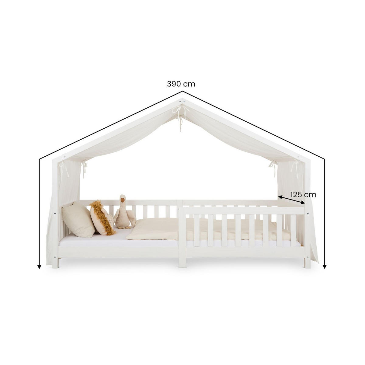 HAUSBETT-HIMMEL LIAN weiß - Weiß, Textil - IDIMEX