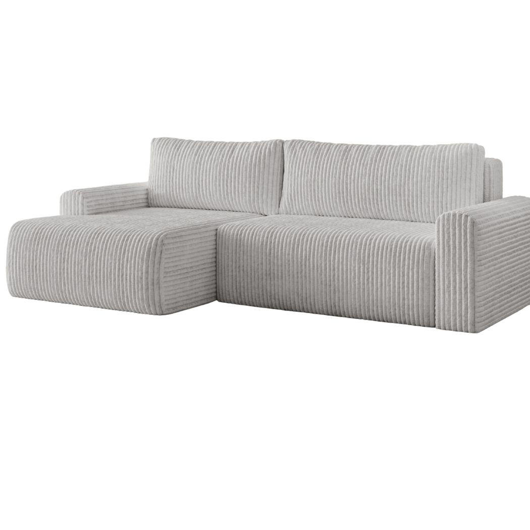 Dekori_Interiors Ecksofa Grau 270x142 cm