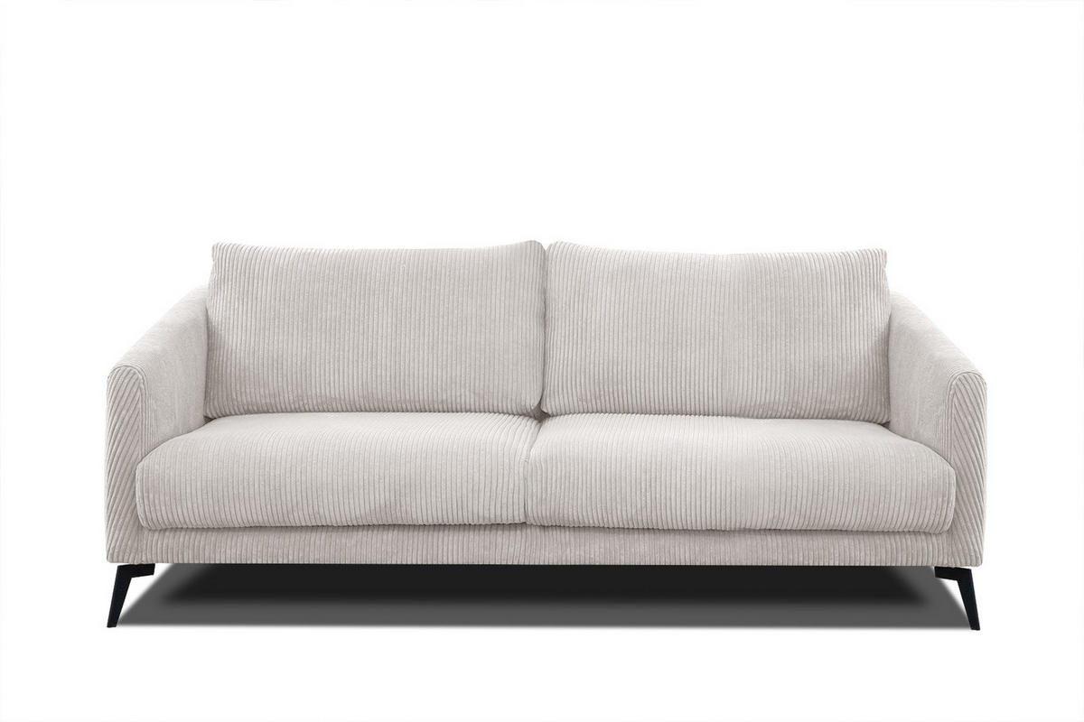 SOFA VILT 3-Sitzer, weiß - Schwarz/Weiß, Holzwerkstoff/Kunststoff (202/89/94cm) - Courtois Laville