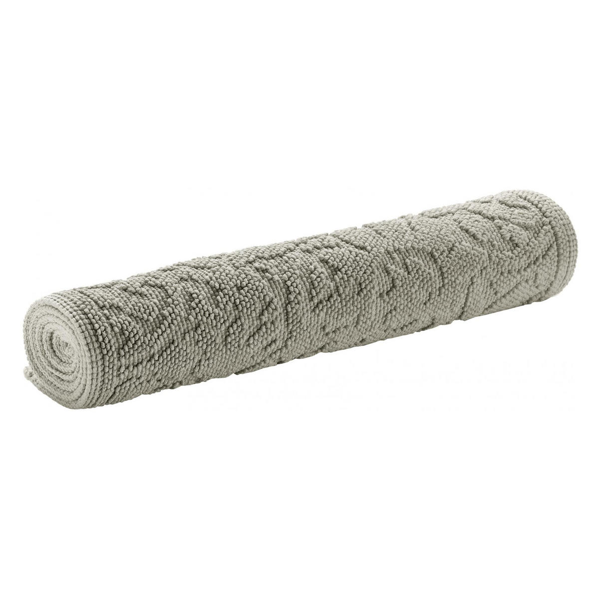 BADEMATTE Gilda perlweiß 54 x 64 cm - Hellgrau, Textil (54/64cm) - Vivaraise