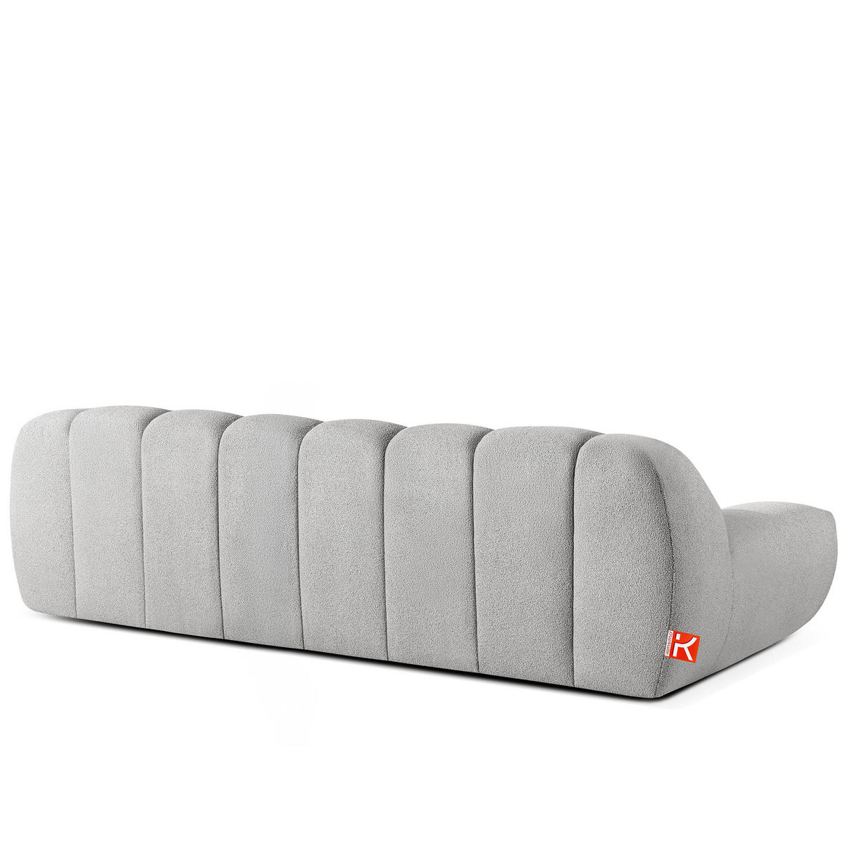 SITZGARNITUR VENA Bouclé, Hellgrau - Hellgrau, Holz/Textil (65/38/65cm) - KONSIMO®