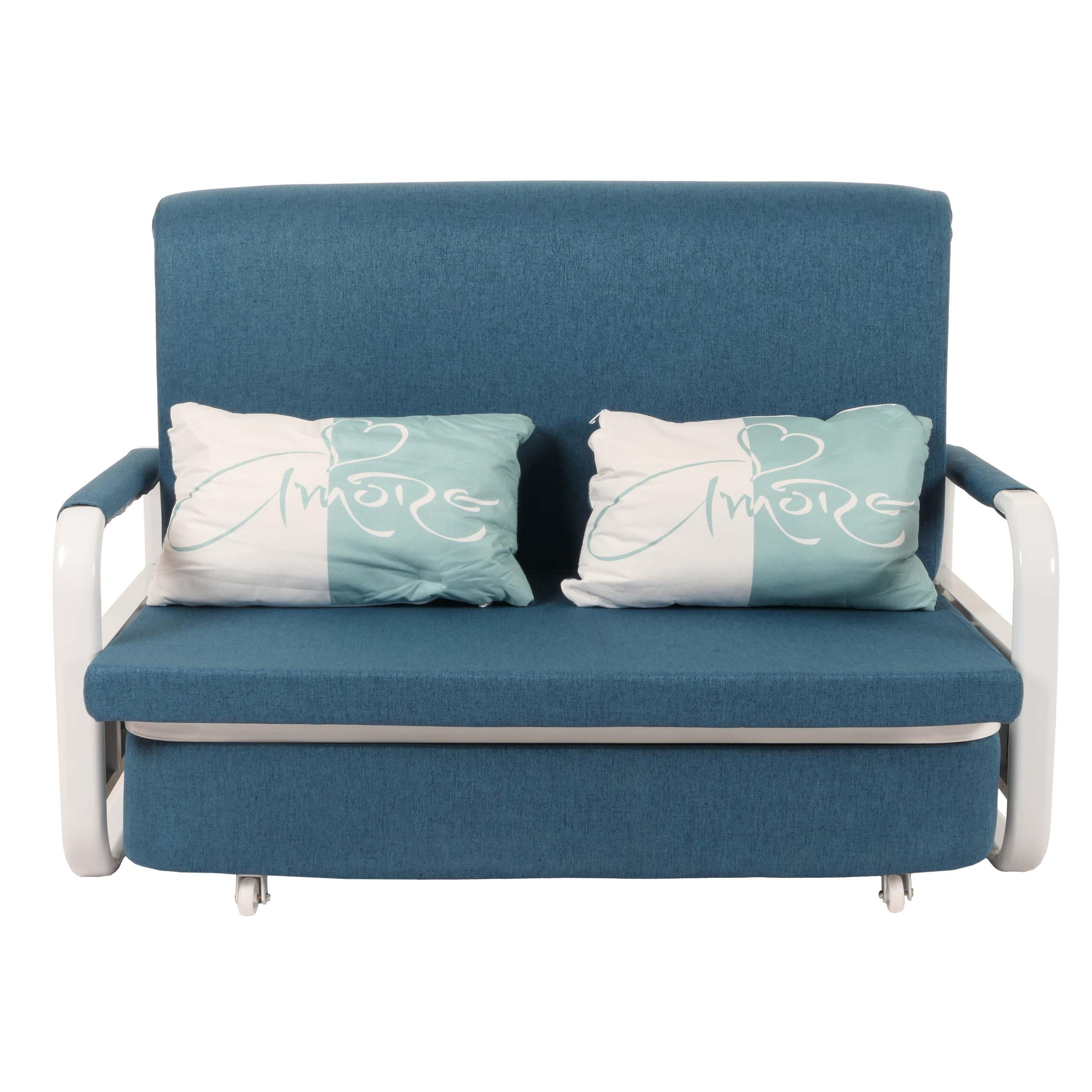 SCHLAFSOFA Blau - Blau, Textil (130/71/185cm) - MCW