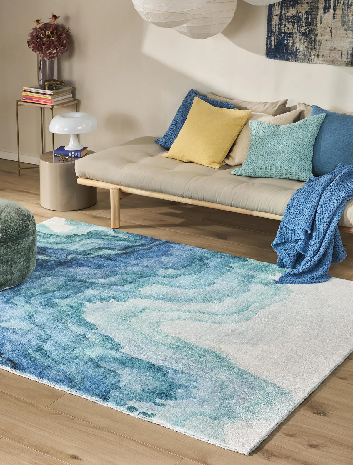 PRALNA preproga Mara modra 120x170 cm - modra, umetna masa/tekstil (120/170cm) - benuta Pop