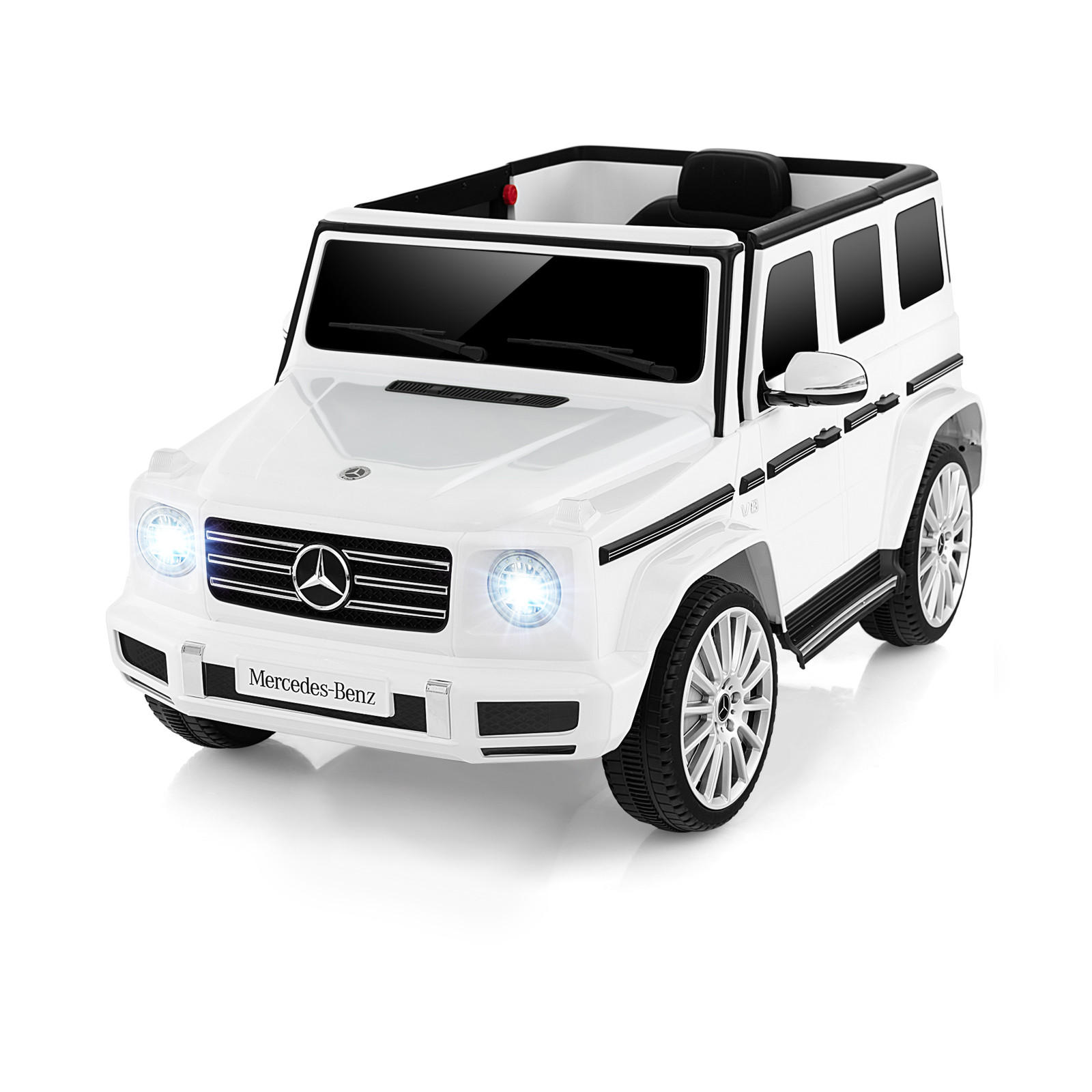 ELEKTROAUTO Mercedes Benz G500 Weiß - Weiß, Metall (114/53.5/67cm) - COSTWAY
