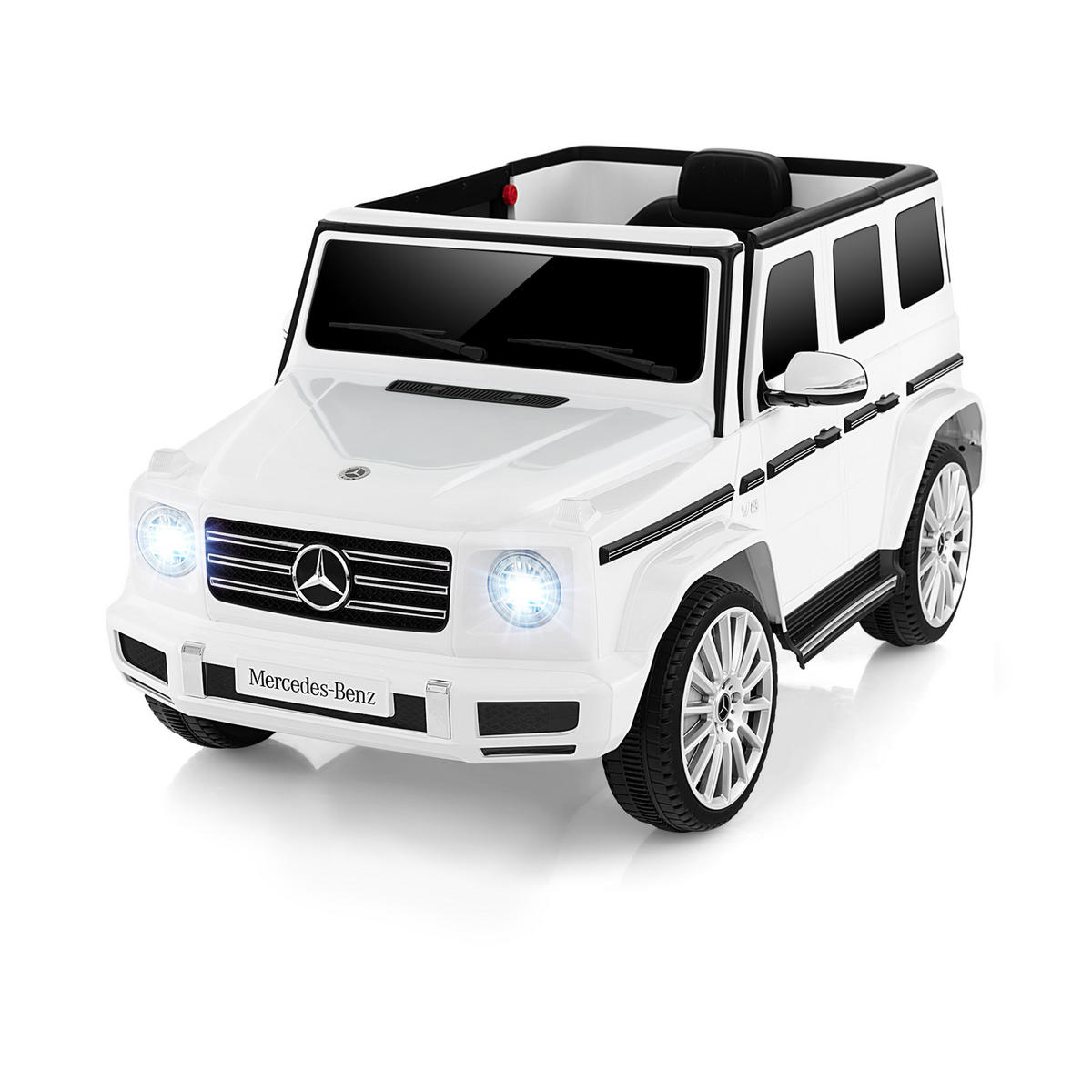 ELEKTROAUTO Mercedes Benz G500 Weiß - Weiß, Metall (114/53.5/67cm) - COSTWAY