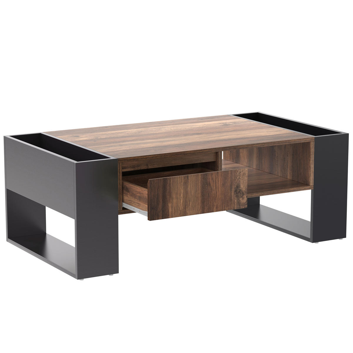 COUCHTISCH Anthrazit 160/60/40 cm - Grau, Holz (106/60/40cm) - Urban Meuble
