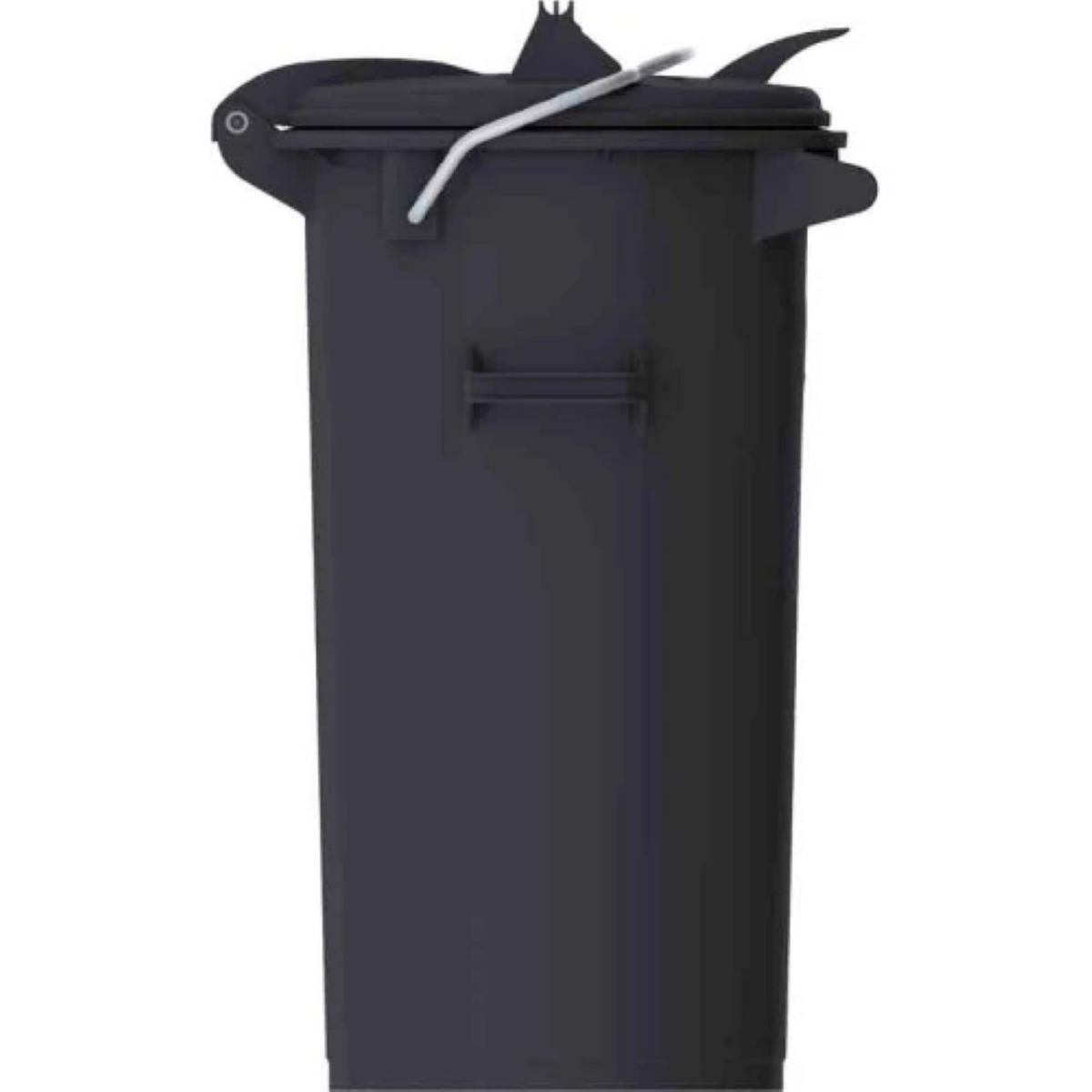 MÜLLEIMER Mit Deckel und Bügel 50 Liter Kunststoff Schwarz - Schwarz, Kunststoff (30.5/73/44.5cm) - PROREGAL