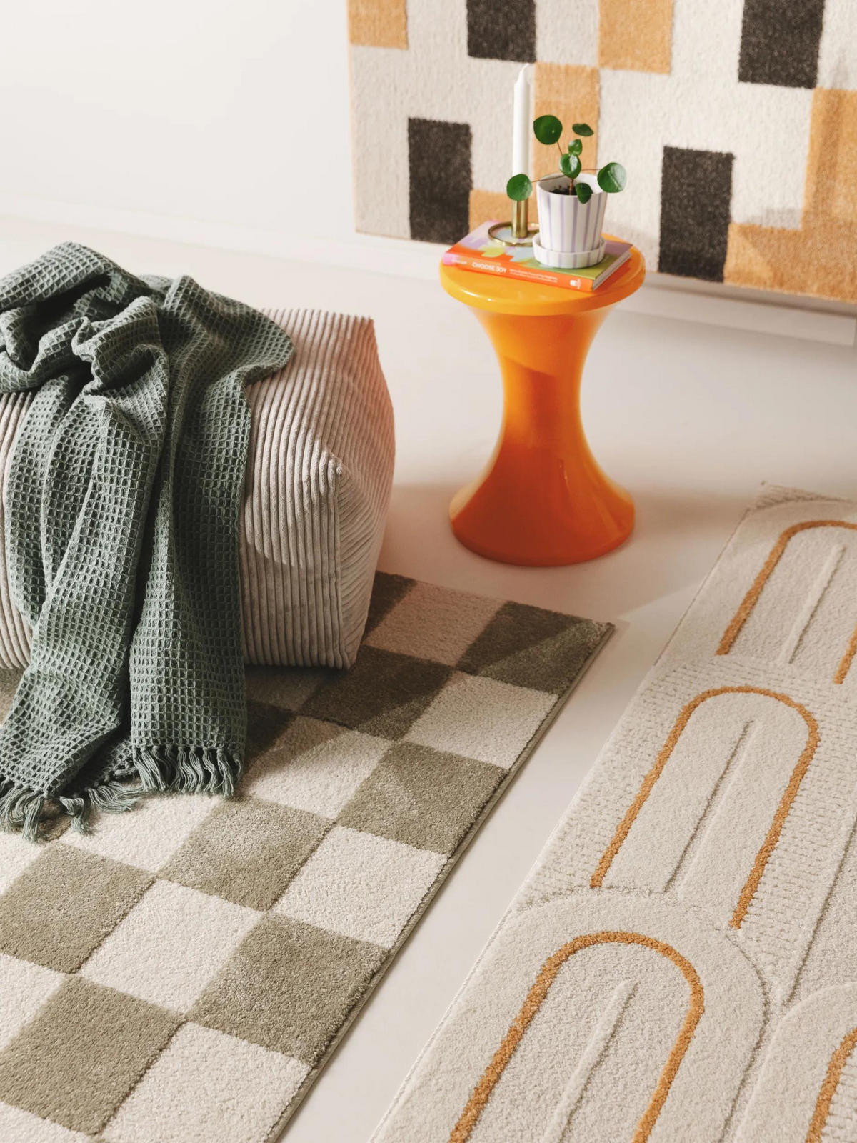 TEPIH Marta Zelena/Bijela 120x170 cm - zelena, tekstil/plastika (120/170cm) - benuta Pop