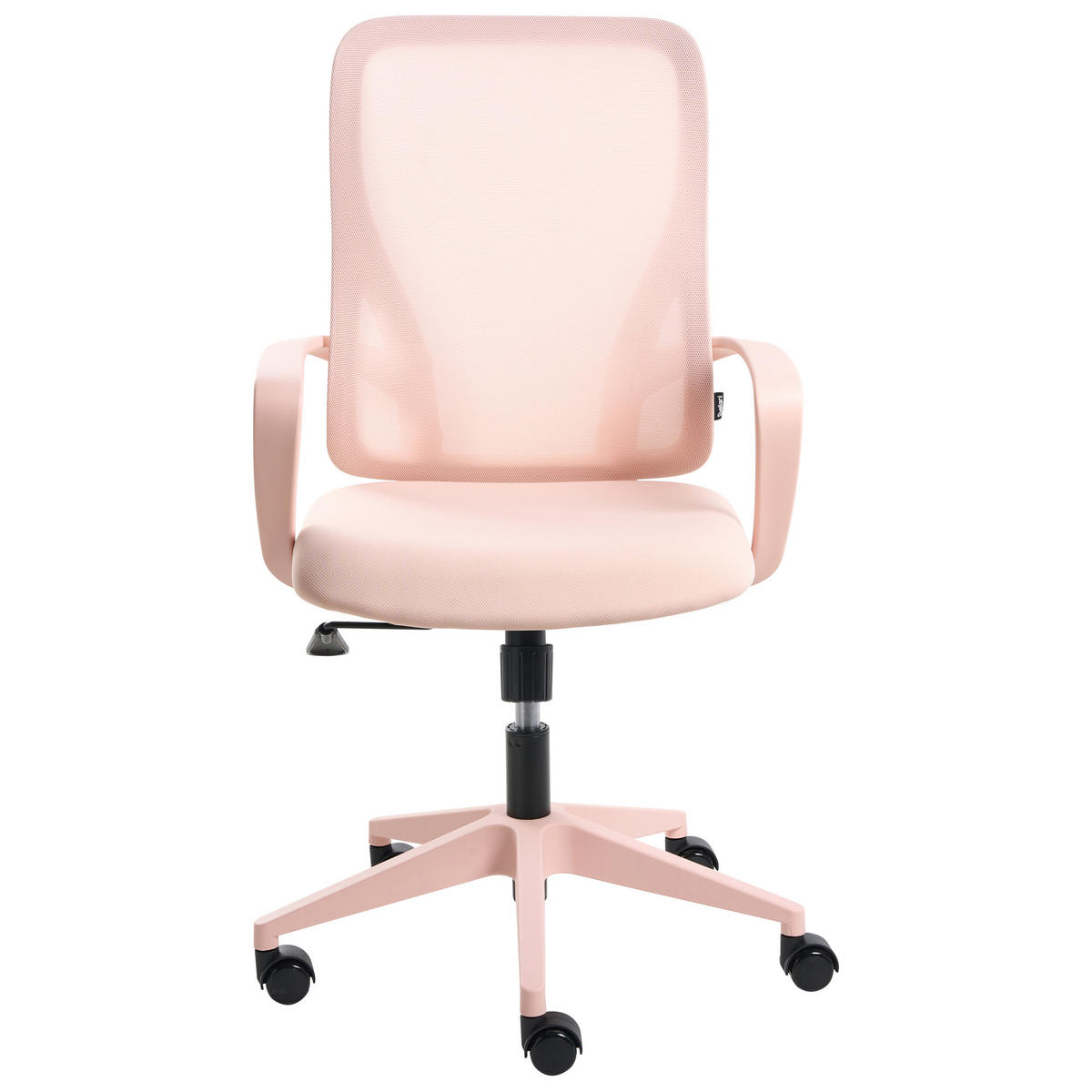 BÜROSTUHL Pastellrosa Luma - Pink, Textil (60/98/60cm) - Beliani