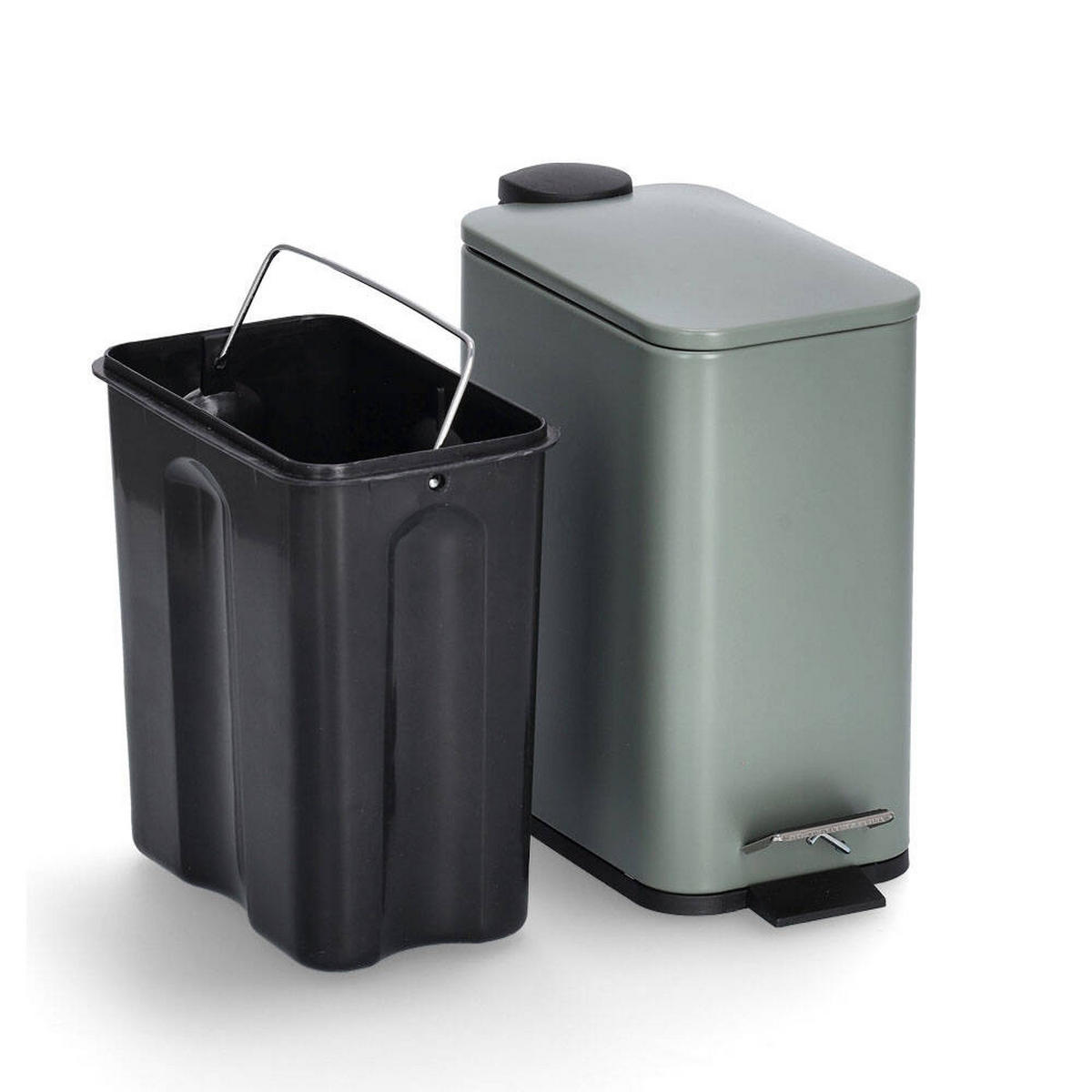 MÜLLEIMER 5 Liter - Grün, Metall (14/29/28.3cm)
