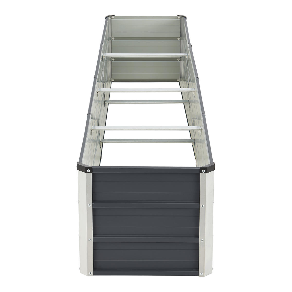 PFLANZBEET Nijmegen - Anthrazit, Metall (240/40/47cm) - [en.casa]