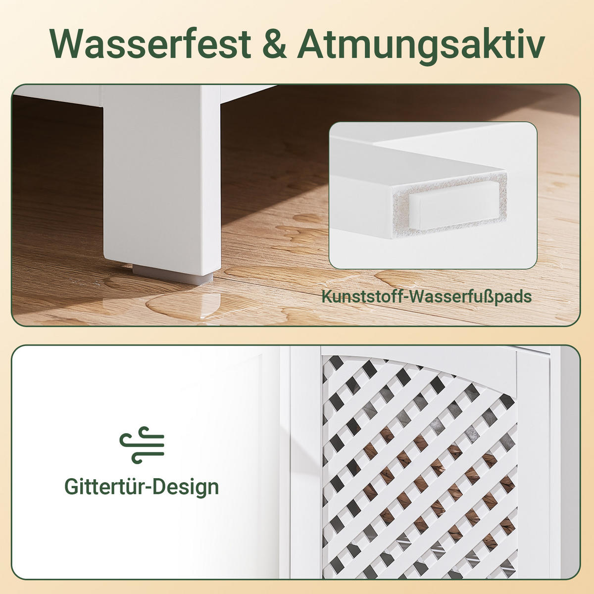 HOCHSCHRANK Weiß 45x41.5x170cm - Weiß, Holzwerkstoff (45/170/41.5cm) - SoBuy