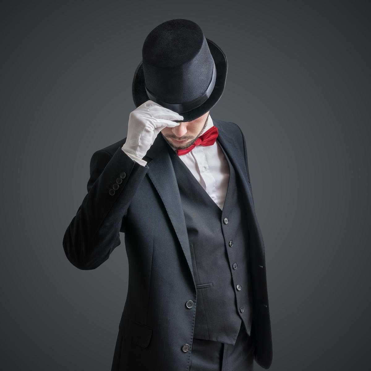 ZYLINDERHUT - Schwarz, Textil (25/14/30cm) - Relaxdays