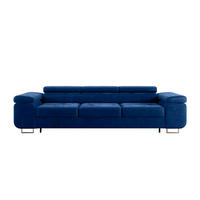 SCHLAFSOFA Lyam 3 Sitzplätze Blau - Blau, Holzwerkstoff (275/69/100cm) - Petits-meubles