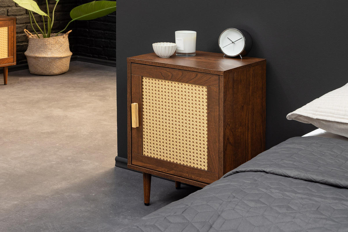 NACHTTISCH VIENNA Schichtholz Braun 60 cm - Braun, Holz/Holzwerkstoff (40/58/30cm) - riess-ambiente