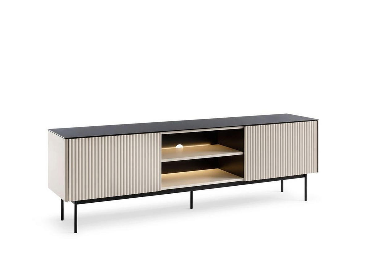 WOHNZIMMER Set 3-tlg. – Orta – Kaschmir - Kaschmir, Holzwerkstoff (180/57/39cm) - hi-markt