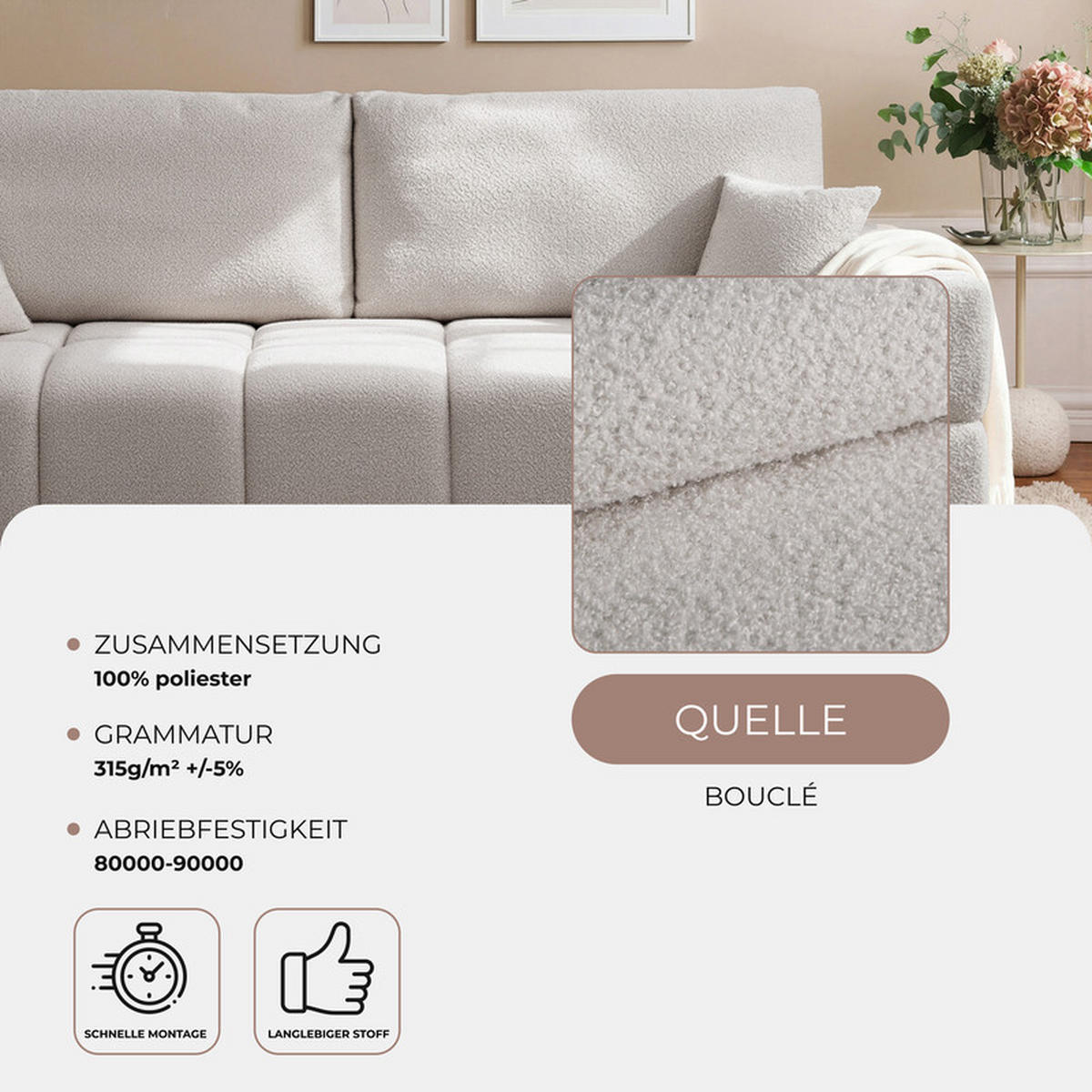 SCHLAFSOFA BUENO mit Bettkasten Hellgrau - Hellgrau, Holzwerkstoff/Kunststoff (245/85/93cm) - Idohome
