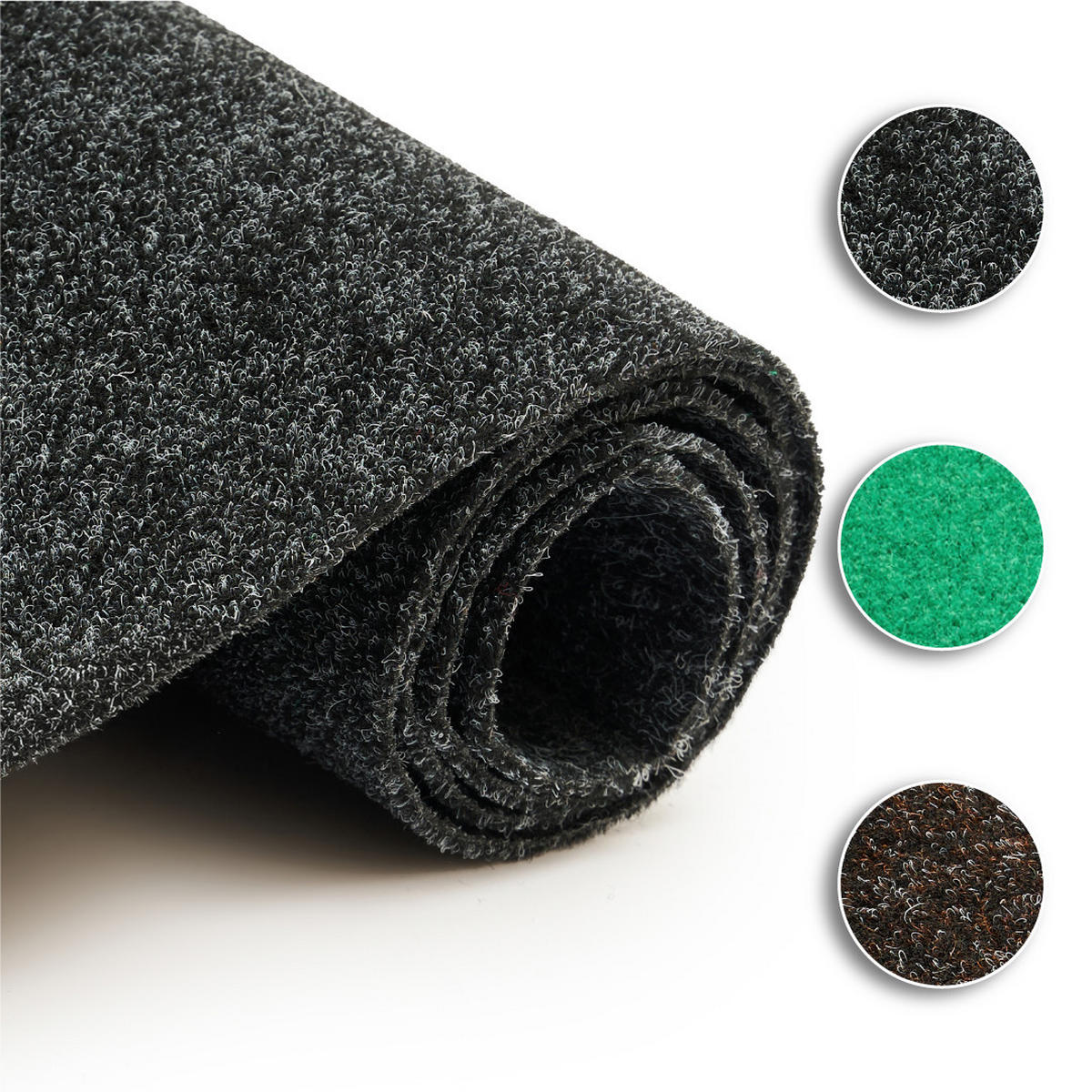 RASENTEPPICH VERA Schwarz 160/750 cm - Schwarz, Textil (160/750cm) - Tapiso