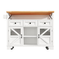 KÜCHENINSEL Weiß 120/71/98 cm LED - Weiß, Holzwerkstoff (120/98/71cm) - PANGIVO