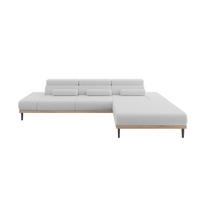 ELEKTRISCHES ECKSOFA Rechts MONA 316x205x85 Hellgrau Bouclé - Blaugrau/Hellgrau, Holzwerkstoff/Textil (316/205cm) - ALTDECOR