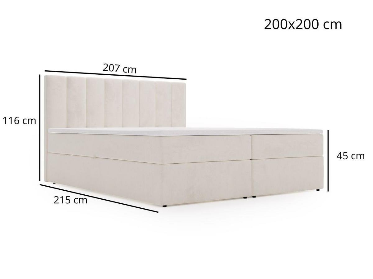 BOXBETT Mocca 200x200 Braun - Braun, Holz/Textil (200/200cm) - Graingold
