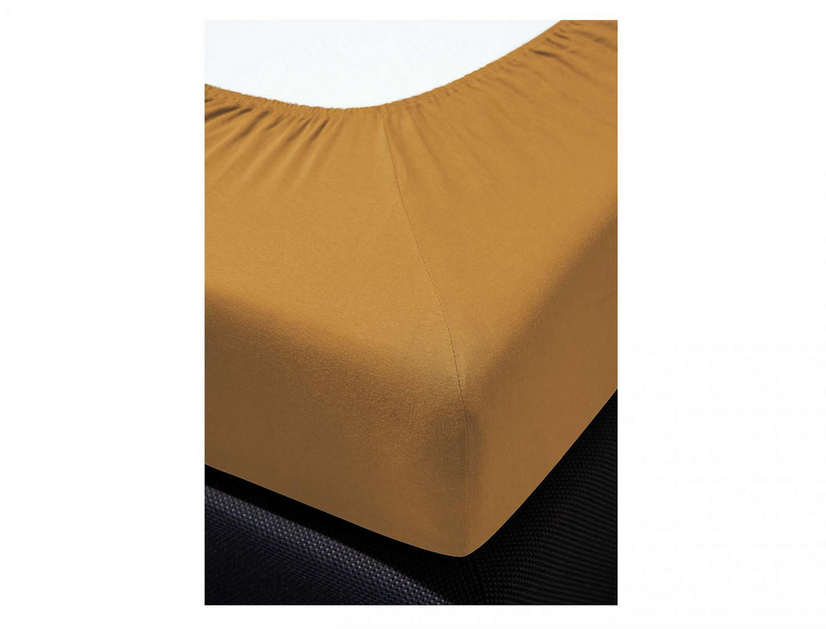 SPANNBETTTUCH VESUV 0012 - Gelb, Textil (190/200cm) - Irisette