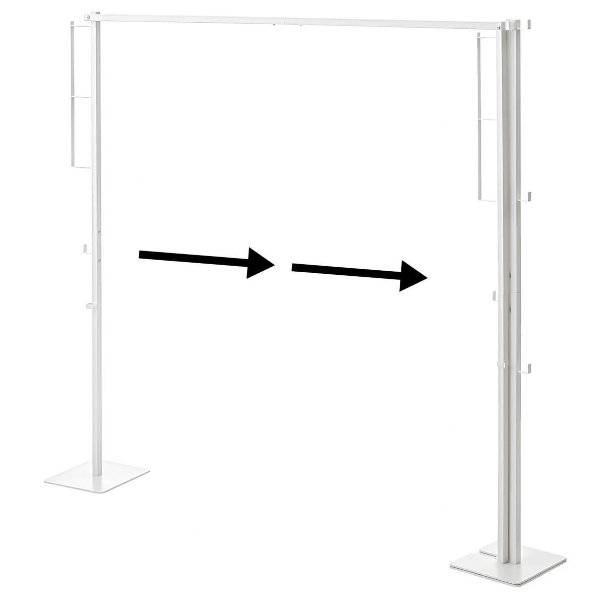 TROCKEN-KLEIDER-STÄNDER Tower weiß 175/160/25 cm - Weiß, Metall (175/160/25cm) - Yamazaki
