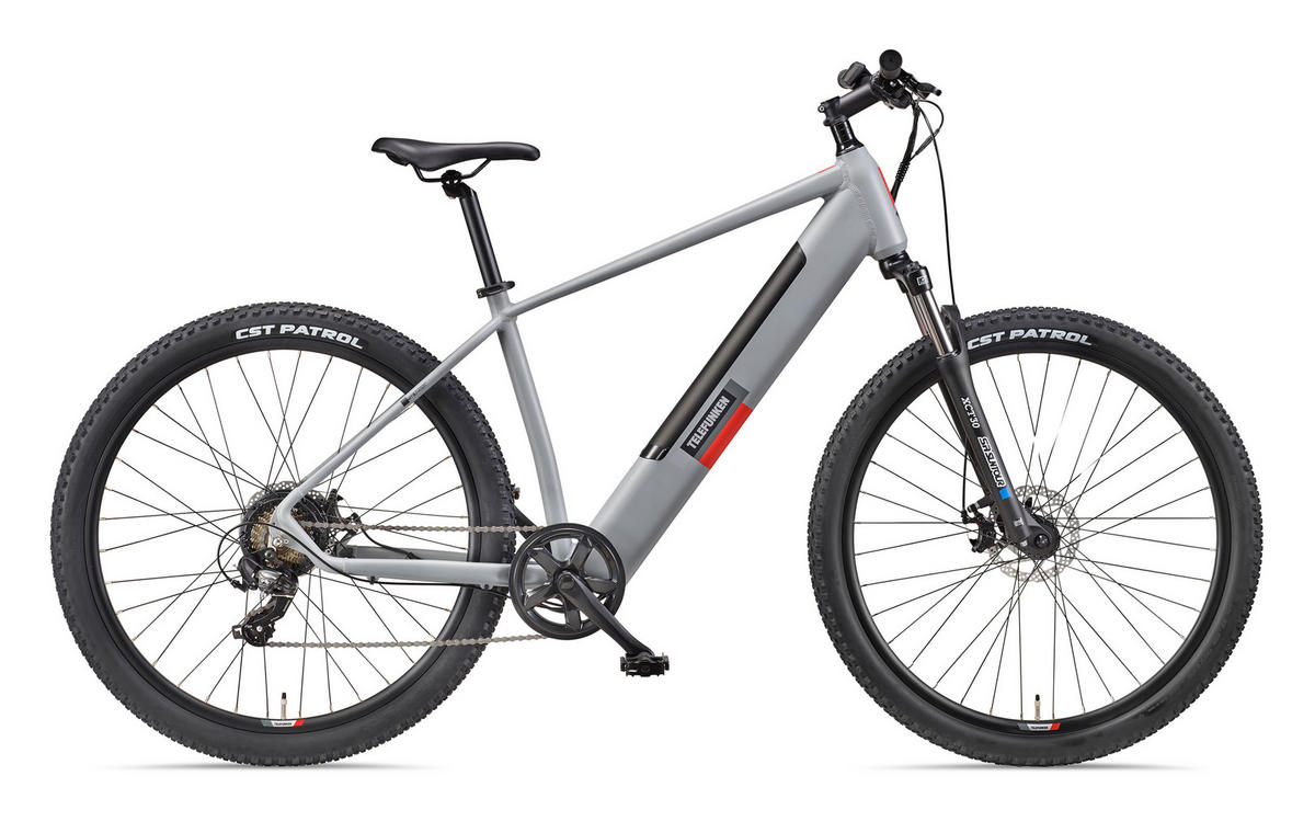 E-BIKE Mountainbike Aufsteiger M921 | Für Damen u. Herren | 468 Wh | Heckmotor | 7-Gang-Kettenschaltung | 29 Zoll - Grau, Metall (114.6cm) - Telefunken