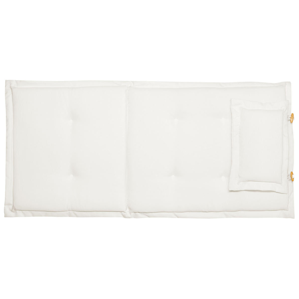 SITZAUFLAGEN 6ER SET Weiß Toscana - Weiß, Textil (50/71/45cm) - Beliani