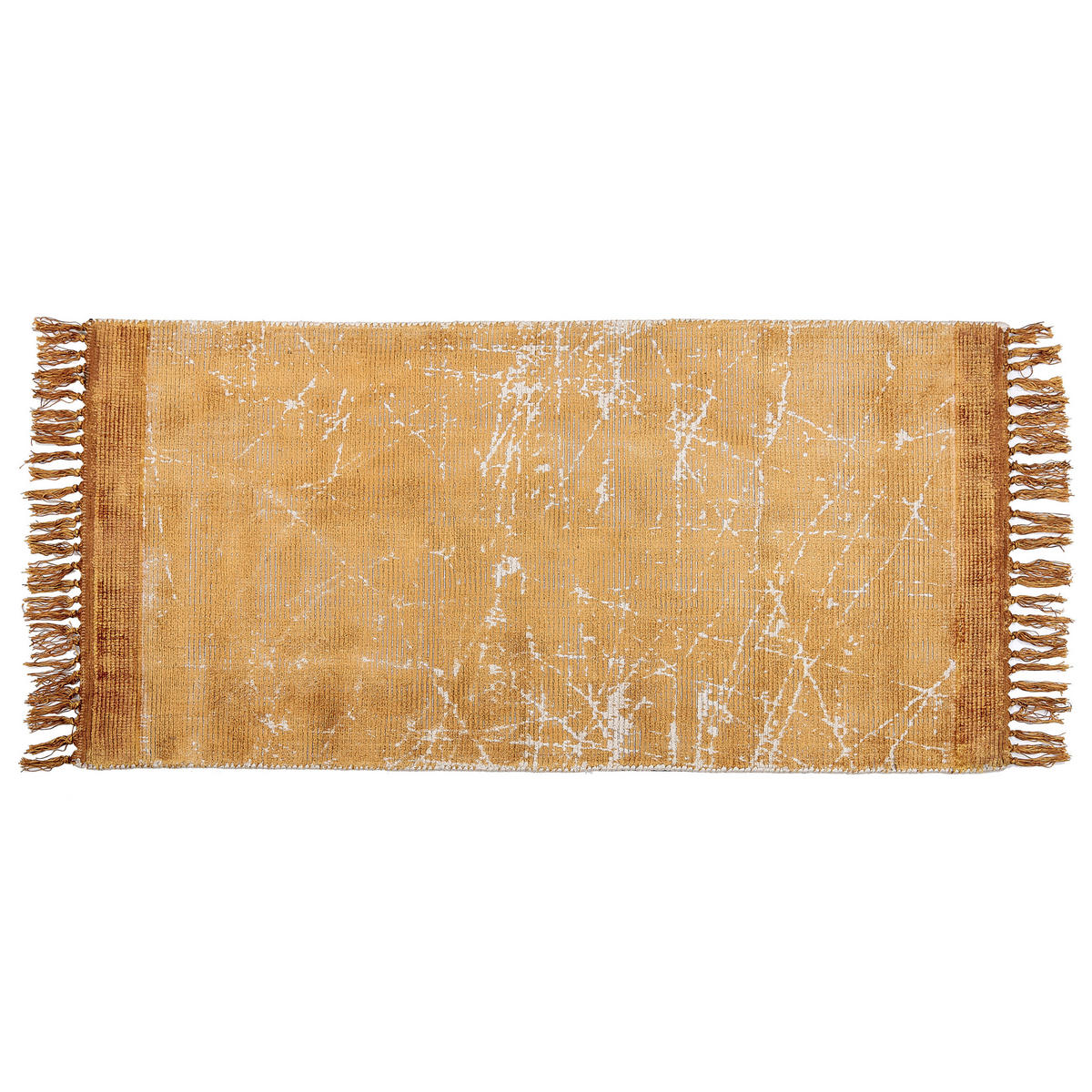 KURZFLOR-TEPPICH Hanli 150/80 cm - Orange, Naturmaterialen (80/150cm) - Beliani