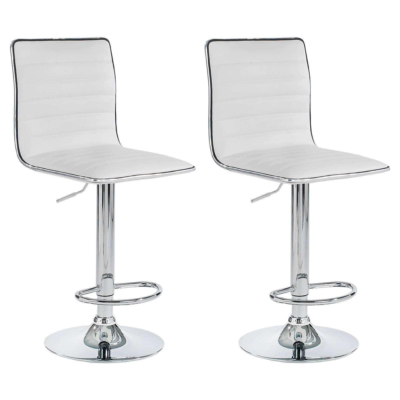 BARHOCKER ROCA 2ER-SET - Weiß, Textil/Metall (40/114/47cm) - IDIMEX