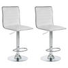 BARHOCKER ROCA 2ER-SET - Weiß, Textil/Metall (40/114/47cm) - IDIMEX