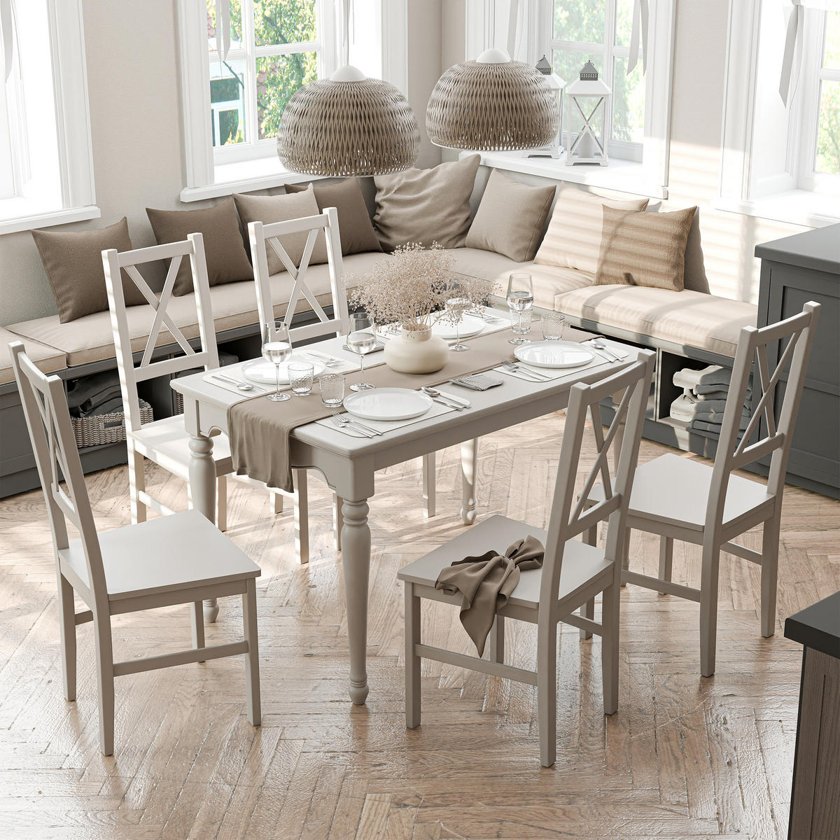 HOLZSTUHL für das Esszimmer ROMA, kaszmir - Schwarz, Holzwerkstoff (43/95/40cm) - Idohome