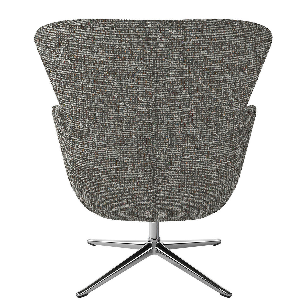 SESSEL mit Kreuzfuß - Chromfarben/Grau, Textil/Metall (84/99/96cm) - home24